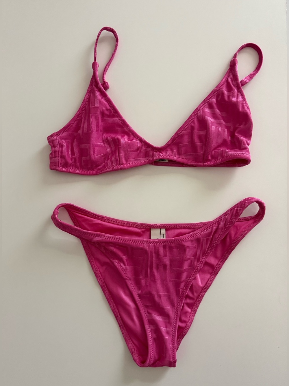 Triangl Swimsuit Pink Bikini Set